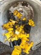 Bucket of fencing supplies