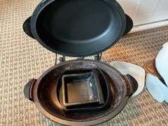 Pair of George Foreman electric dutch ovens