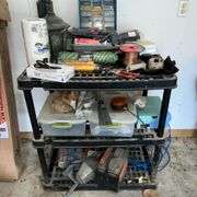 Plastic shelf and contents