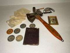Missouri Sales Tax Receipt tokens (cardboard), Hamilton spring lever capo