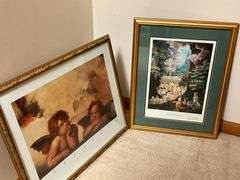 Precious Moments framed and matted print "Hallelujah Square" by Samuel J. Butcher