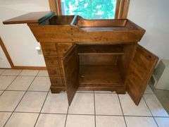 Ethan Allen dry sink with copper insert