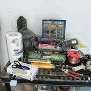 Plastic shelf and contents