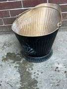 Coal bucket with floral design