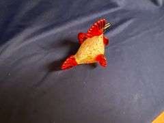 Home Accents glass rooster, mottled color body