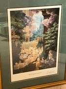 Precious Moments framed and matted print "Hallelujah Square" by Samuel J. Butcher