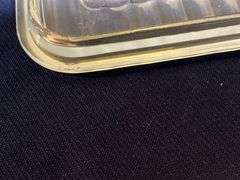 Vintage clear glass refrigerator dish with lid
