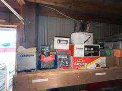 Top shelf contents, nails, door hardware and locksets