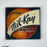 Drink Mil-Kay metal sign