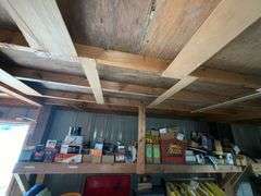 Top shelf contents, nails, door hardware and locksets