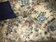 Sealy floral sofa with throw pillows