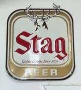 Stag beer metal sign
