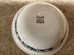 Corelle & Pyrex Old Town Blue dinnerware