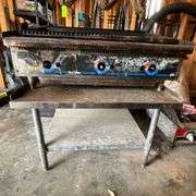 Gas grill with stainless table (36" x 30" x 25" T)