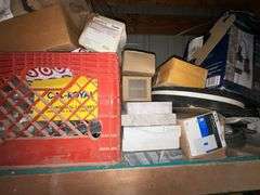 Top shelf contents, nails, door hardware and locksets