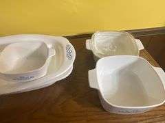 Blue Cornflower Corning Ware pieces