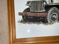 Framed "Willy's" print by John B. Stoeckley