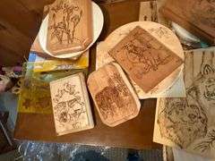 Woodburning art pieces