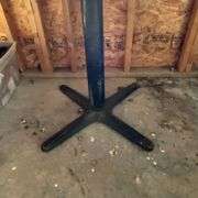 Table with metal base
