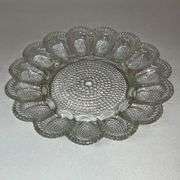 Clear glass egg plate