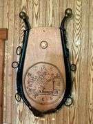 Horse hames and handmade wood burned clock