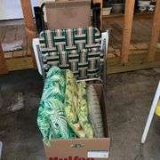Folding lounger, lawn chairs, cushions, etc.