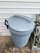 Rubbermaid step stool, Gott trash can with rollers