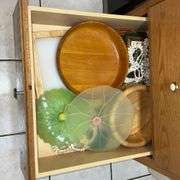 Wooden bowl, cutting boards, trivets, collapsing bowl, etc.