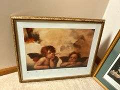 Precious Moments framed and matted print "Hallelujah Square" by Samuel J. Butcher