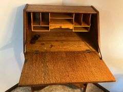 Antique drop front desk with key