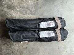 Pair of sherpa cozy chairs in bags