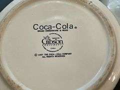 Coca-Cola ceramic canister set and cookie jar, up to 10" T