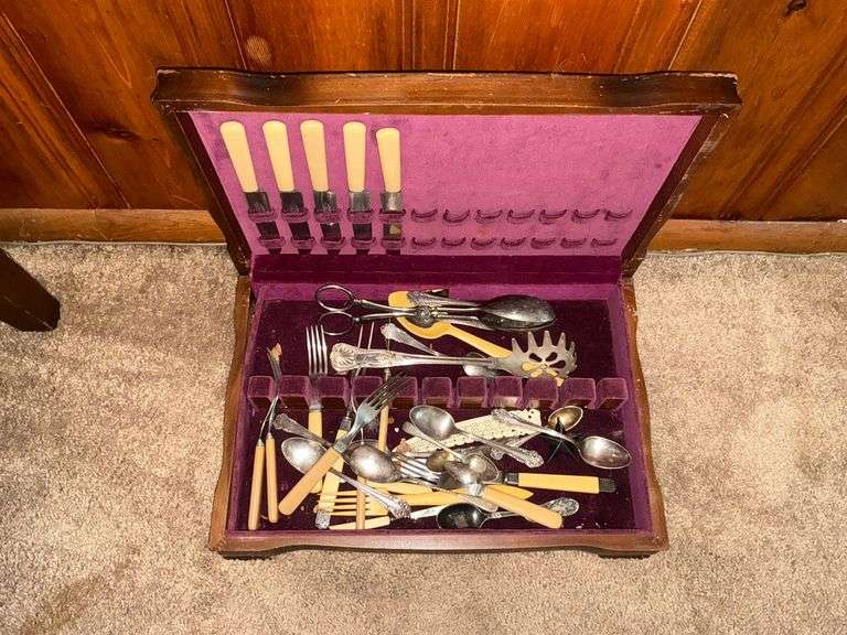Assorted flatware in box image