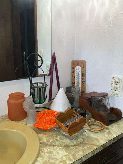 Candleholders, thermometer, ashtrays, etc. image