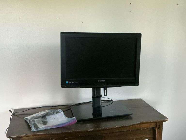 Sylvania 22" flatscreen TV on pedestal image