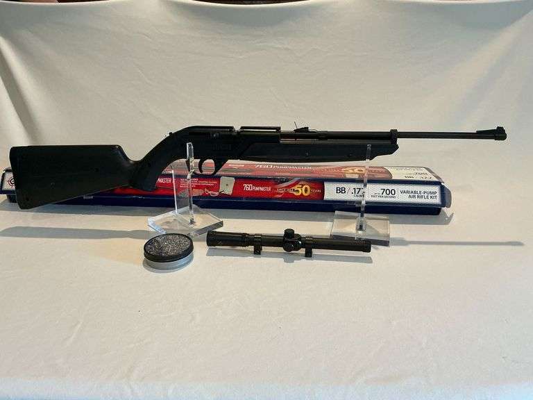 Crosman 760 pump master air rifle BB/.177 caliber and scope image