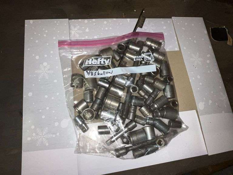 Assortment of 3/8" drive shallow sockets image