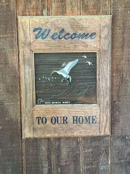 Ducks Unlimited "Welcome To Our Home" plaque image
