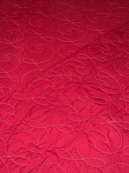 Whole cloth machine quilted quilt