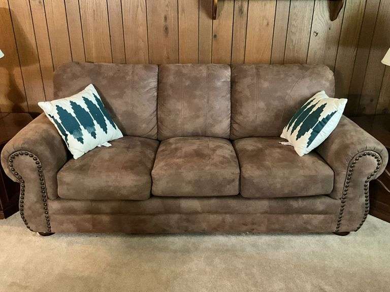 Suede couch image