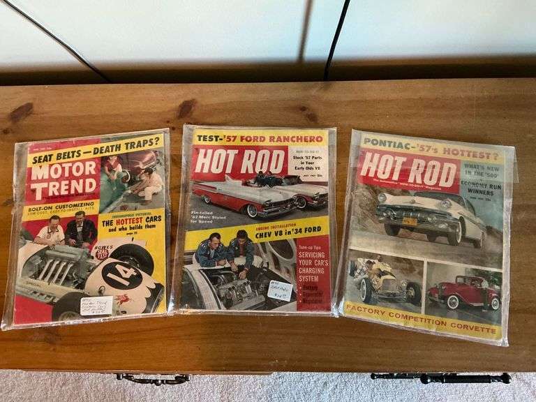 Motor Trend June 1957, Hot Rod July 1957 image