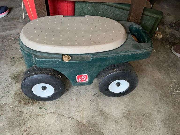 Step 2 rolling garden stool, with storage image