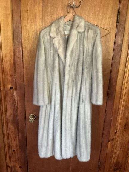 Stephen Babin natural blue-grey mink full length coat image