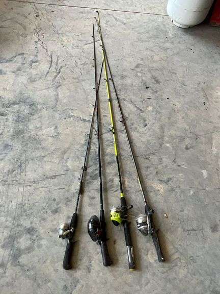 Shakespeare rod with Zebco reel, Zebco, Shakespeare and Johnson rods and reels image