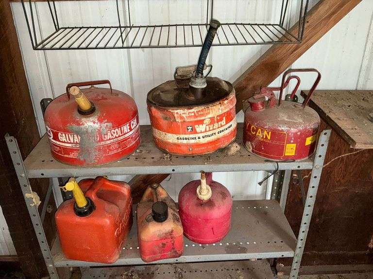 Six gas cans image