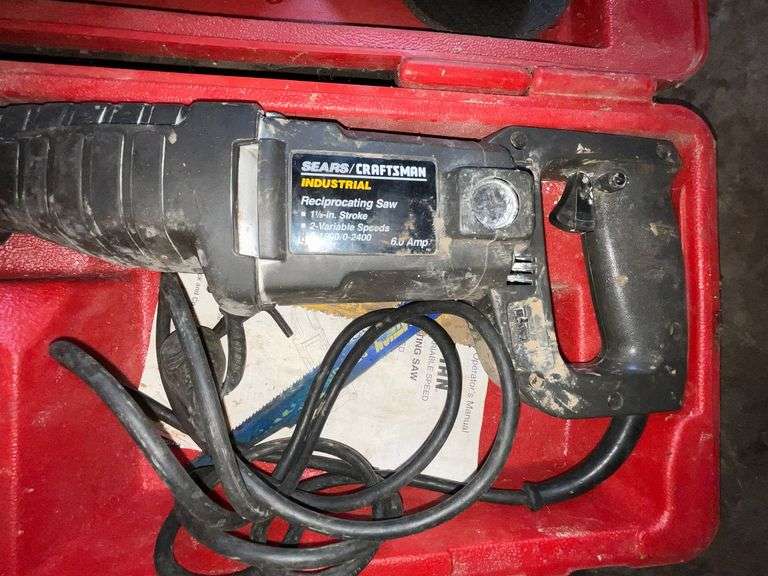 Craftsman reciprocating saw, Craftsman 4 1/2" disc grinder, etc.
