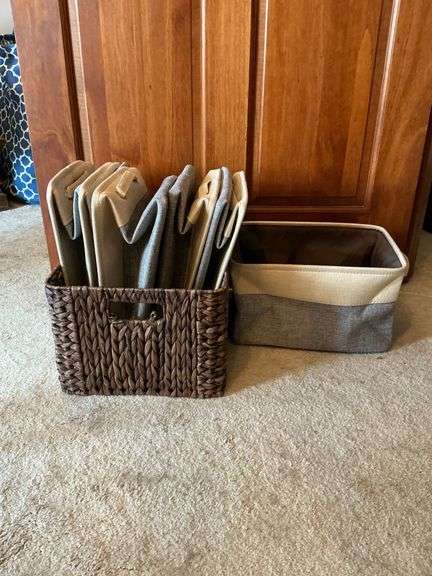 6 +/- cloth storage cubes in basket image