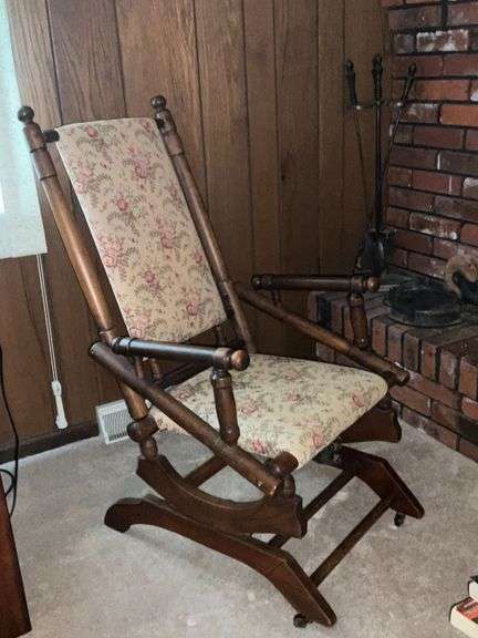 Antique platform rocker on casters image