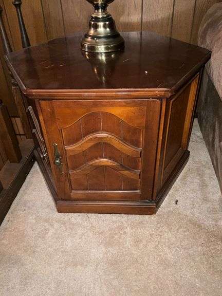 Pair of end tables with storage