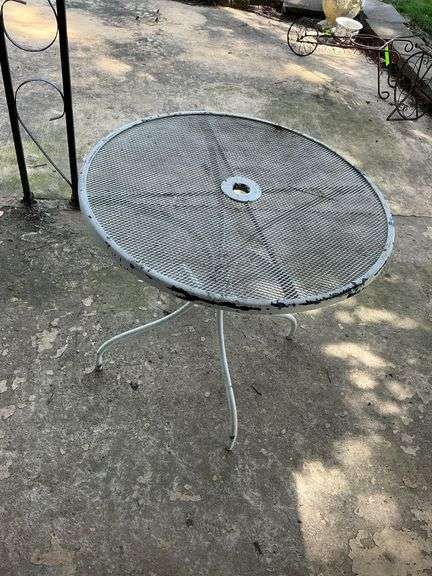 Metal patio table, 31" W x 29" T image
